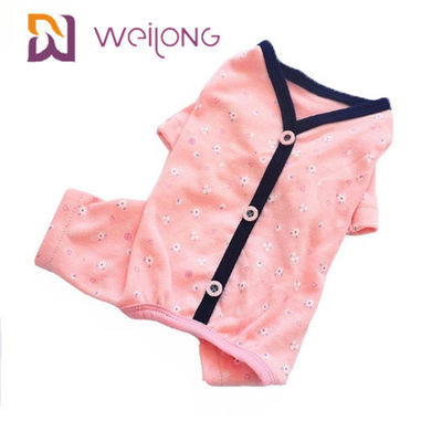 Pola Kustomisasi Musim Semi / Musim Panas Cardigan Pet Piyama Cotton Jersey Lining