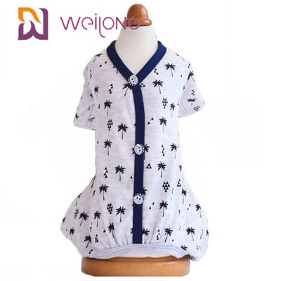 Pola Kustomisasi Musim Semi / Musim Panas Cardigan Pet Piyama Cotton Jersey Lining