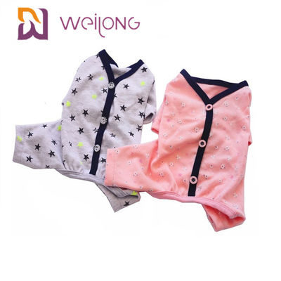 Pola Kustomisasi Musim Semi / Musim Panas Cardigan Pet Piyama Cotton Jersey Lining