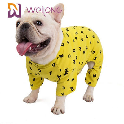 Kustomisasi Sweatshirt Musim Gugur / Musim Dingin Pet Piyama BSCI Dog Fleece Onesie