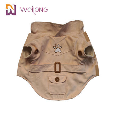 Menyulam Jaket Mantel Anjing Suede Poli Disesuaikan untuk Musim Gugur / Musim Dingin