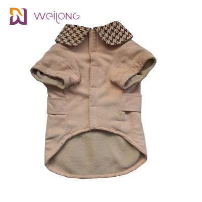 Menyulam Jaket Mantel Anjing Suede Poli Disesuaikan untuk Musim Gugur / Musim Dingin