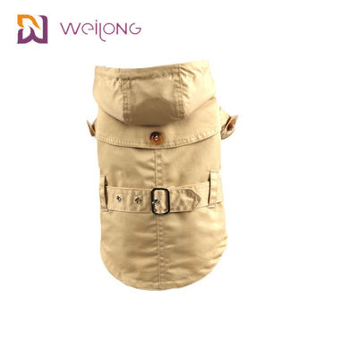 Spring Cat Wind Pet Coat Snap Pembukaan Cotton Twill Dog Trench Coat