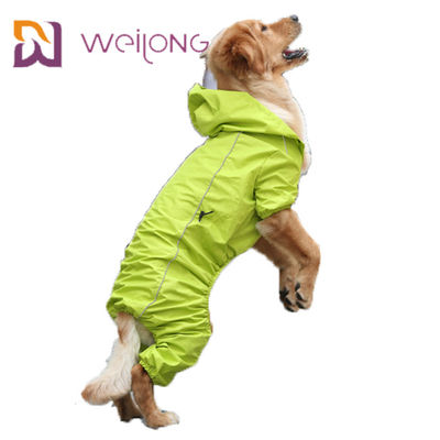 Safety Stripe Pet Raincoat Full Customization Dog Reflektif Jas Hujan