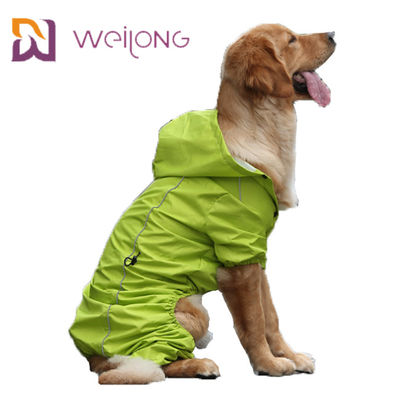 Safety Stripe Pet Raincoat Full Customization Dog Reflektif Jas Hujan