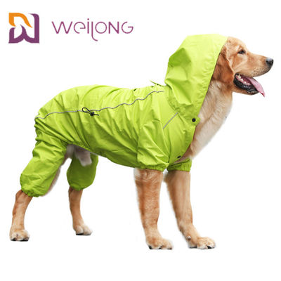 Safety Stripe Pet Raincoat Full Customization Dog Reflektif Jas Hujan