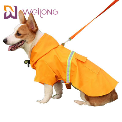 Jaket Anjing Tahan Air Reflektif Jaket Hujan Anjing Ukuran XS - XL