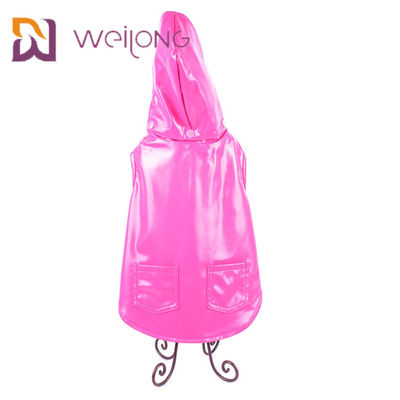 Customized Pink PU Leather Ringan Tahan Air Anjing Mantel Xl Jas Hujan Anjing