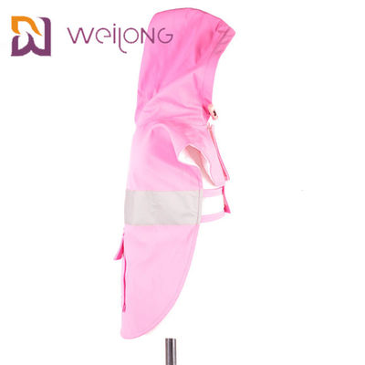 Adjustable Hoodie Pet Raincoat Jas Hujan Anjing Reflektif Saku Nyata Dengan Hood