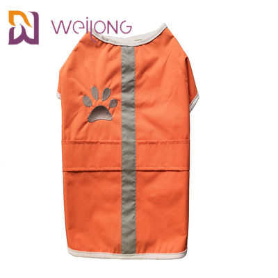 Menyulam Cetak Polar Fleece Lined Dog Jas Hujan Anjing Jas Hujan