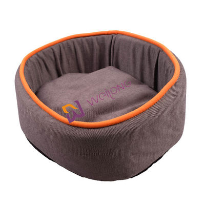 Round Flax Donut Tempat Tidur Anjing yang Dapat Dicuci Sepenuhnya Pemanasan Sendiri Tempat tidur nyaman anjing BSCI