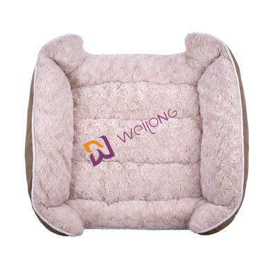Nyaman dan bernapas Kanvas Self Warming Pet Bed PV Fleece Lining