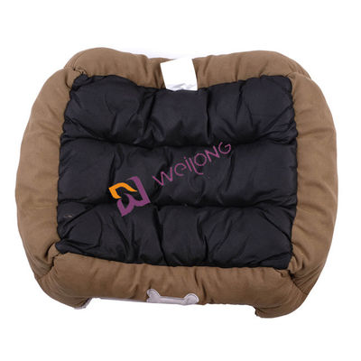 Nyaman dan bernapas Kanvas Self Warming Pet Bed PV Fleece Lining