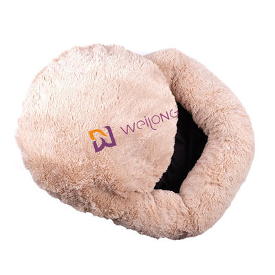 Tempat Tidur Anjing Mewah Donat Bulat Anti Kecemasan Nyaman Menenangkan Tempat Tidur Hewan Peliharaan Mewah Lembut