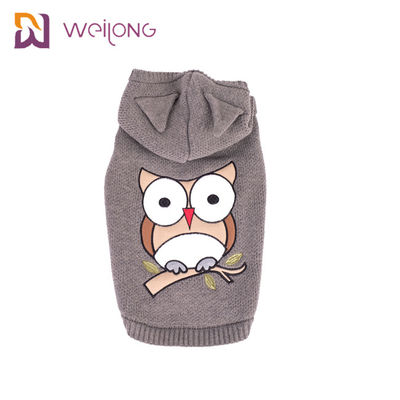 Akrilik Kain Anjing Hoodie Bordir Merajut Pet Sweater Rajutan Kucing Jumper