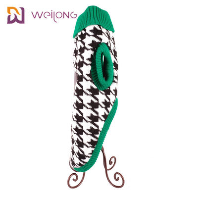 Twisted Knit Pet Sweater Turtleneck Cable Pullover Klasik Untuk Anak Anjing
