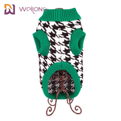 Twisted Knit Pet Sweater Turtleneck Cable Pullover Klasik Untuk Anak Anjing