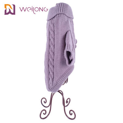 Pakaian Turtleneck Cable Knit Dog Sweater Untuk Anjing Kucing