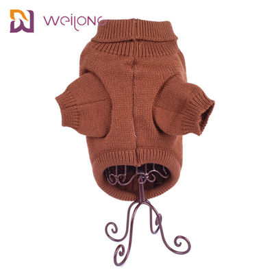 Pakaian Turtleneck Cable Knit Dog Sweater Untuk Anjing Kucing