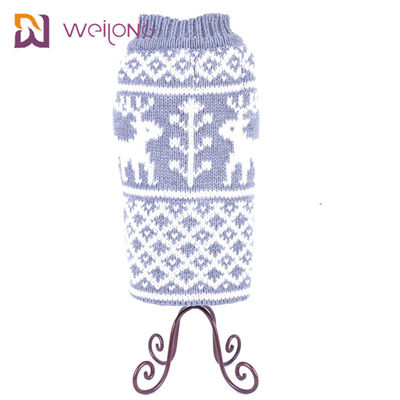 BSCI Musim Dingin Natal Pakaian Hewan Peliharaan Akrilik Rajut Anjing Sweater Liburan