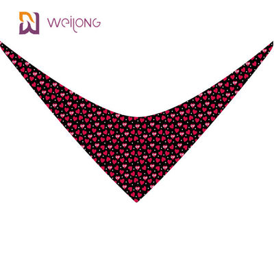 Valentines Day Pet Bandana Double Cotton Segitiga Scarf Pet Holiday Bib Set