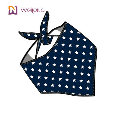 Bentuk Unik Adjustable Fit Pet Bandana Premium Durable Fabric Stars Stripes designer dog bandanas