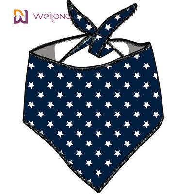 Bentuk Unik Adjustable Fit Pet Bandana Premium Durable Fabric Stars Stripes designer dog bandanas