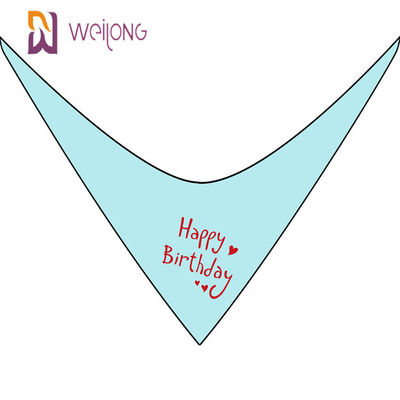 Kapas Poplin Disesuaikan Hewan Peliharaan Anjing Ulang Tahun Bandana Perlengkapan Pesta Dekorasi