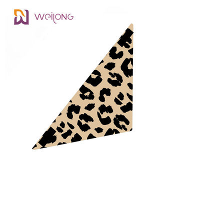 Poly Poplin Leopard Print Kustomisasi Pet Bandana Digital Printing Bandana Anjing Kecil