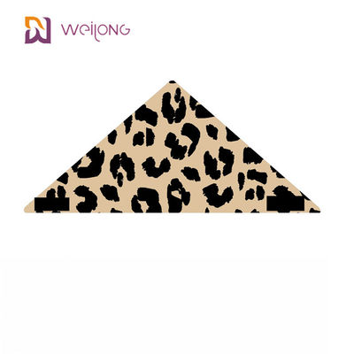 Poly Poplin Leopard Print Kustomisasi Pet Bandana Digital Printing Bandana Anjing Kecil