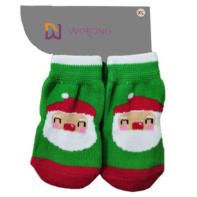 Kontrol Traksi Cotton Custom Pet Socks untuk anjing Kaus Kaki Rajut Non-selip Dalam Ruangan