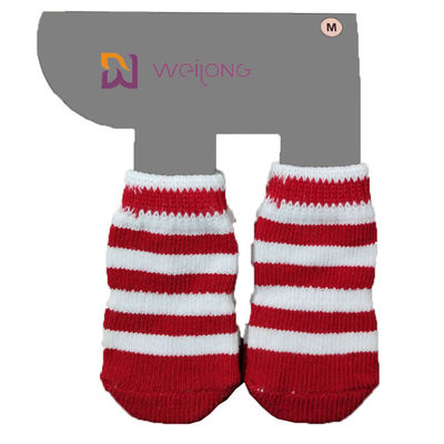 Kontrol Traksi Cotton Custom Pet Socks untuk anjing Kaus Kaki Rajut Non-selip Dalam Ruangan