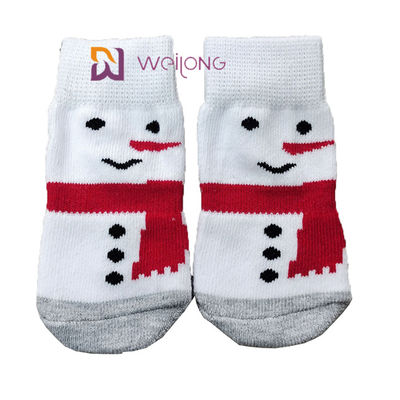 Kontrol Traksi Cotton Custom Pet Socks untuk anjing Kaus Kaki Rajut Non-selip Dalam Ruangan
