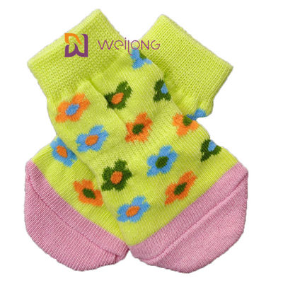 Pet Anti Slip Knit Dog Socks &amp; Cat Socks dengan Pelindung Kaki Penguat Karet