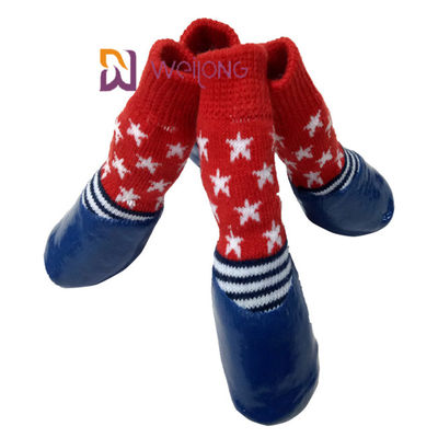Kaus Kaki Hewan Peliharaan Tahan Air Dengan Tali Karet Sole Gripper Outdoor Anti Slip Dog Socks Boot
