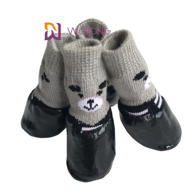 Kaus Kaki Hewan Peliharaan Tahan Air Dengan Tali Karet Sole Gripper Outdoor Anti Slip Dog Socks Boot